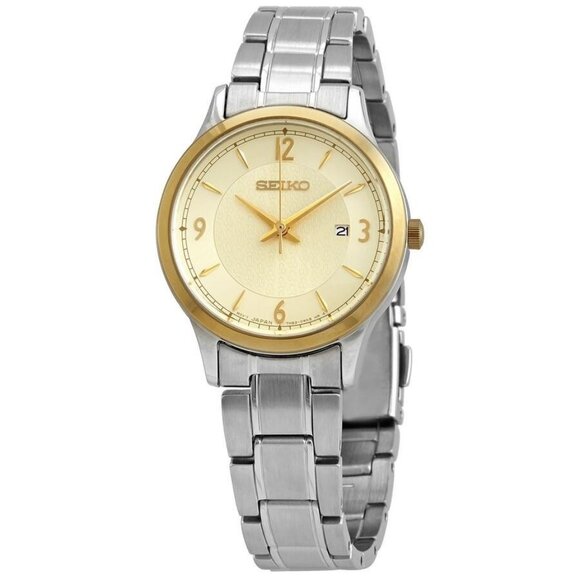 NWT Seiko Fashion Ladies Quartz Steel Authentic Watch - Picture 1 of 3